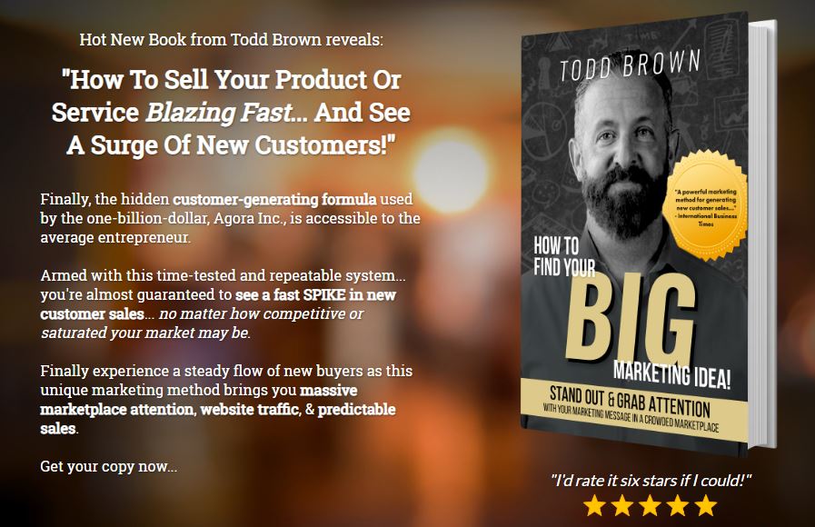 Big Marketing Idea Book by Todd Brown Download