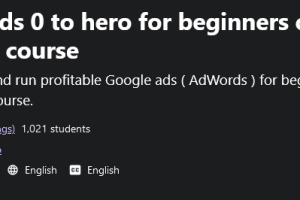 Google Ads 0 to Hero For Beginners Complete AdWords Course Free Download