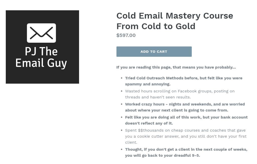 Cold Email Mastery Course From Cold to Gold