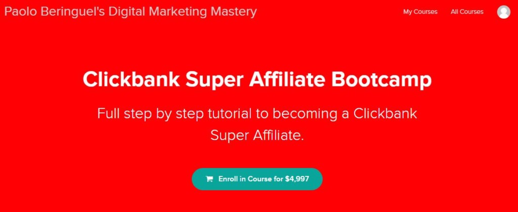 Clickbank Super Affiliate Bootcamp by Paolo Beringuel Download