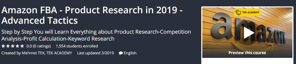 Amazon FBA - Product Research in 2019 - Advanced Tactics Download