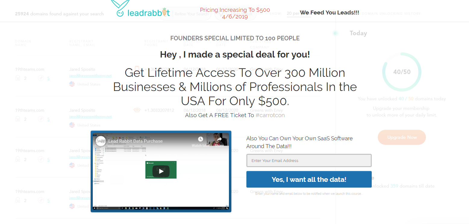 LEADRABBIT.IO – US Business, Shopify and ClickFunnel Data Download