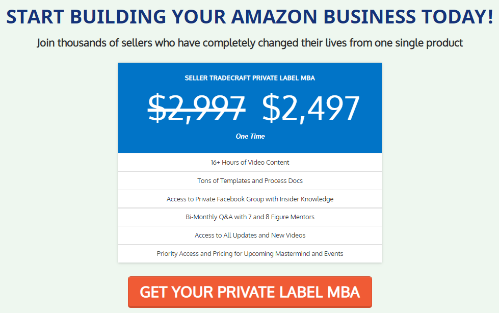 Seller Tradecraft - Private Label MBA Download
