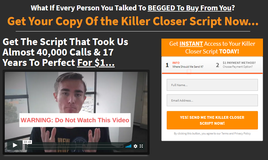 Killer Closer Script Download