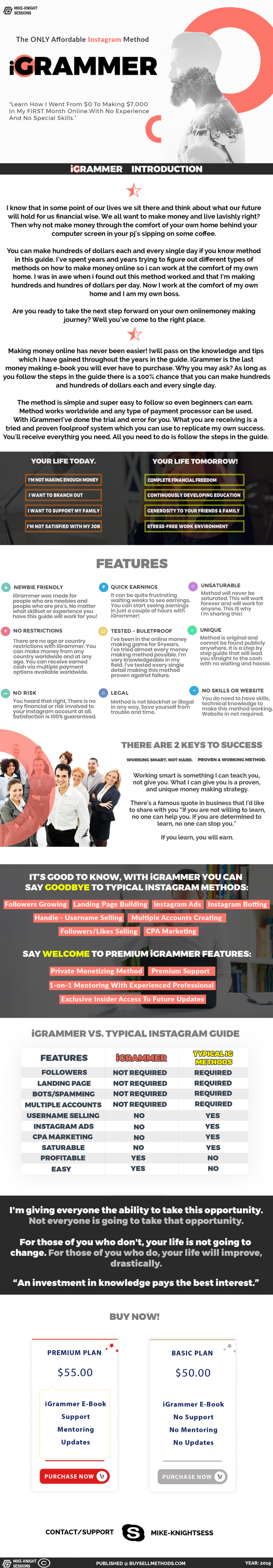 iGRAMMER – INSTAGRAM PROFIT UPRISER – 7k Monthly With Private Method