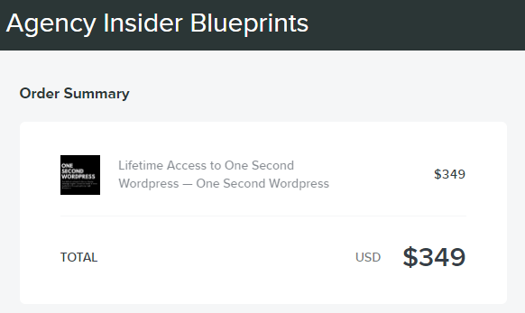 One Second WordPress Download