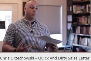 Chris Orzechowski - Quick And Dirty Sales Letter Download