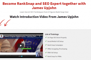 James Upjohn - Secret SEO Techniques from 6 Figures Rank Snap User Free Download