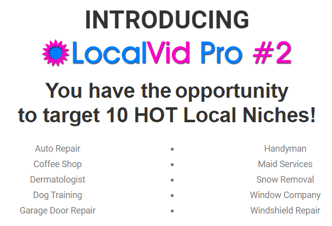 LocalVid Pro 2 + OTO's