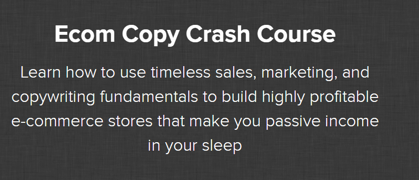 Nate Schmidt - Ecom Copy Crash Course Free Download