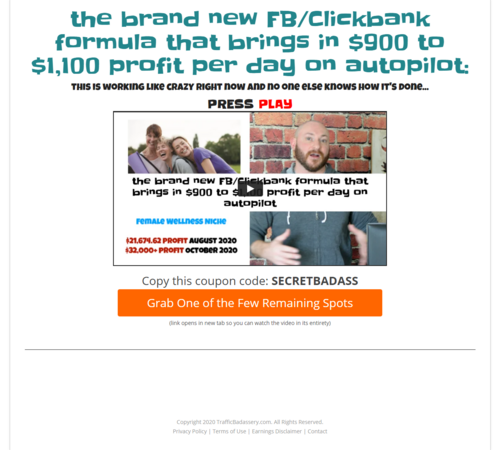 Traffic Badassery - The Brand New FB and Clickbank Formula Download