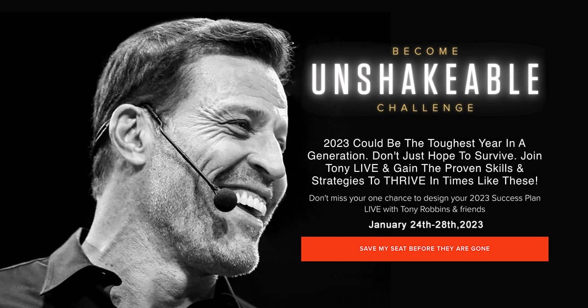 Tony Robbins - Become Unshakeable Challenge 2023