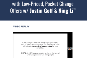 Justin Goff – How To Build A Massive Email List With Low-Priced ‘Pocket Change’ Offers Download