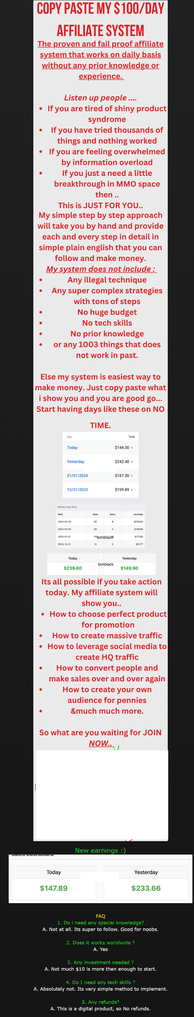 (NEW 2024) Copy Paste my $100 per Day Affiliate System and Make Sales Daily Download